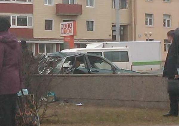Авария на Партизанском проспекте - BMW 7 и Хонда CR-V