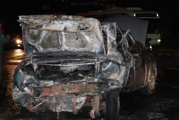 В Гомеле от удара Audi загорелся ГАЗ (Волга)