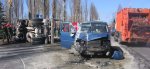 В Гомеле произошло столкновение микроавтобуса и грузовика