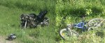 Мотоциклист без прав врезался в подростков на велосипедах
