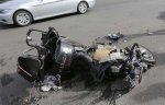 В Минске произошло столкновение Mercedes и мотоцикла