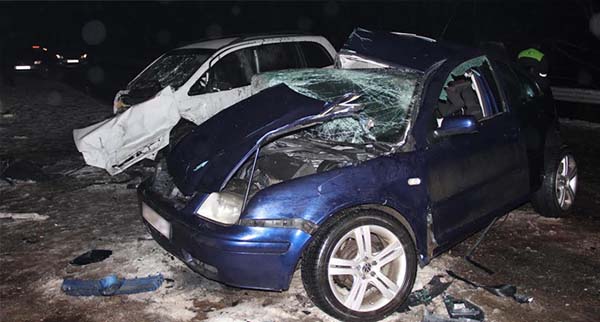 В Вилейском районе столкнулись Opel и Volkswagen – 4 погибших