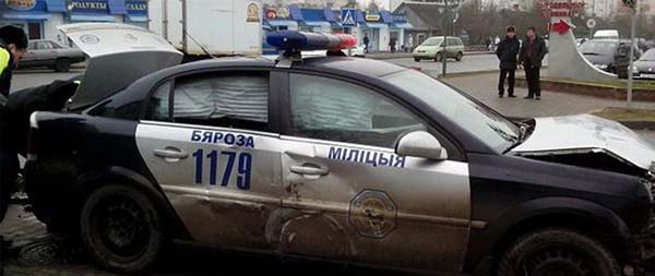 В Березе произошло ДТП с участием автомобиля милиции