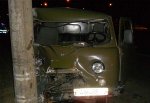 В столице УАЗ аварийной службы въехал в столб – не обошлось без пострадавших