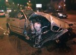 На одном из Минских перекрестков произошло опрокидывание BMW