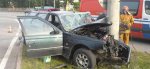 В Минске Peugeot въехал в столб – водитель попал в реанимацию