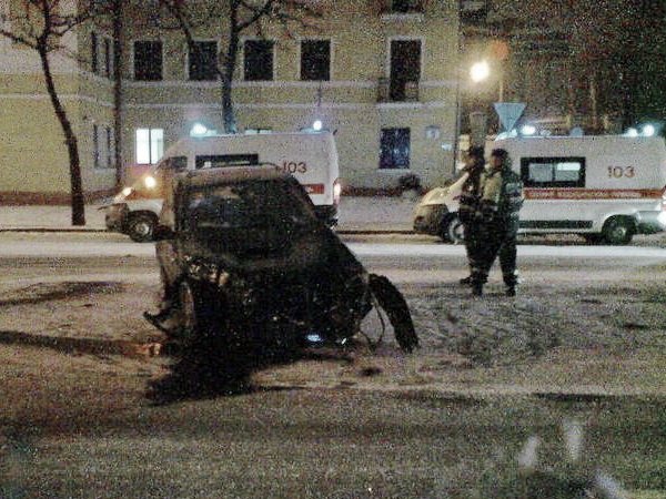 Три ДТП в течение суток на улице Московской в Минске