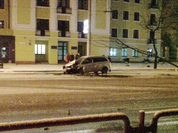 Три ДТП в течение суток на улице Московской в Минске