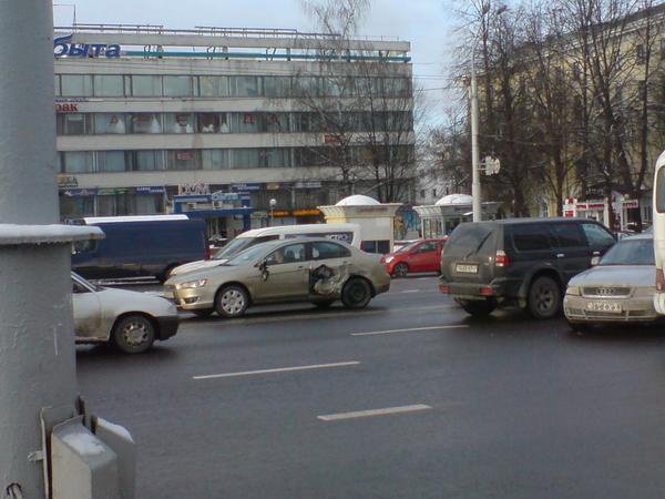 Очередное ДТП на улице Московской в Минске