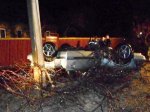 Хонда «встретилась» с деревом на перекрестке в Бобруйске
