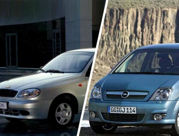 Сравнение Chevrolet Lanos и Opel Meriva
