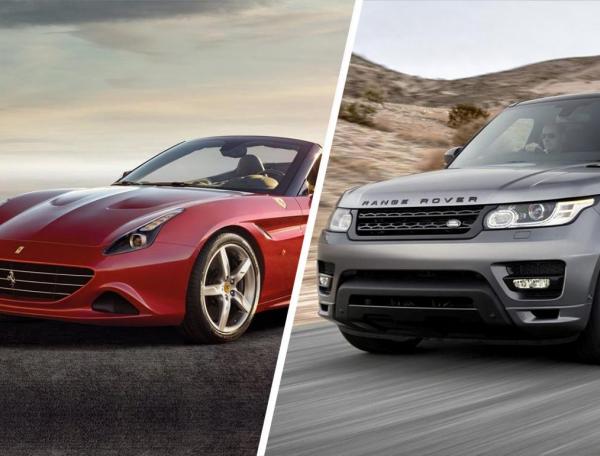 Сравнение Ferrari California и Land Rover Range Rover Sport